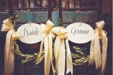 Placa para Cadeira dos Noivos Bride e Groom